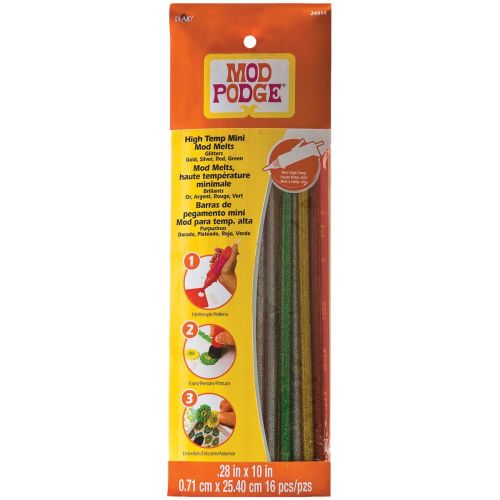 Mod Podge High Temp Mod Melts .28"X10" 16/Pkg - Glitter